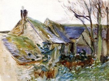  singer - Cottage à Fairford Gloucestershire John Singer Sargent aquarelle